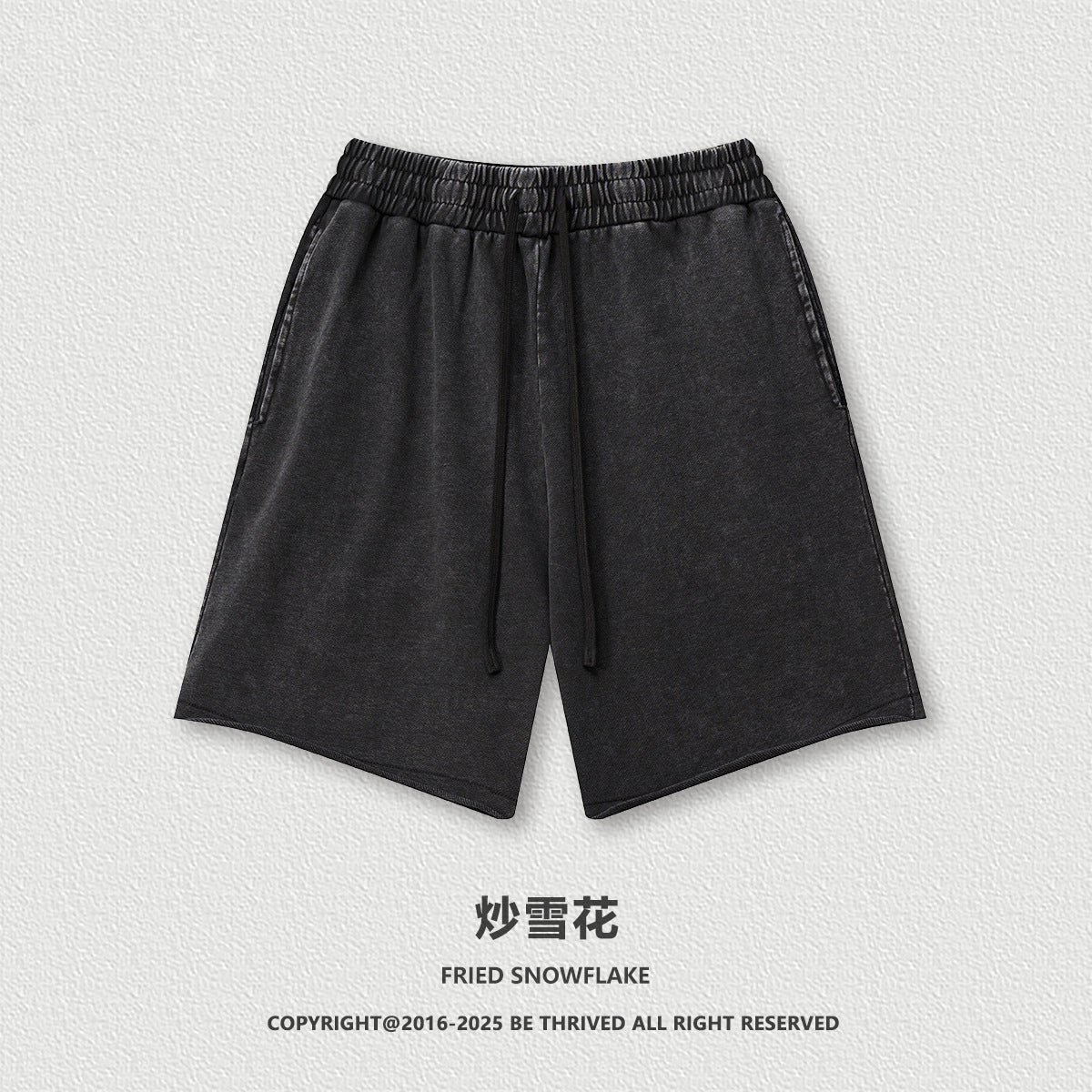 K2593 shorts + S2591  acid washed Reverse-neck T-shirt
