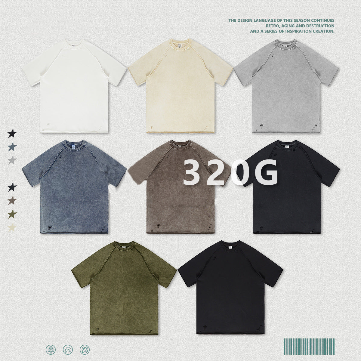 320gsm Raglan T Shirt S1701