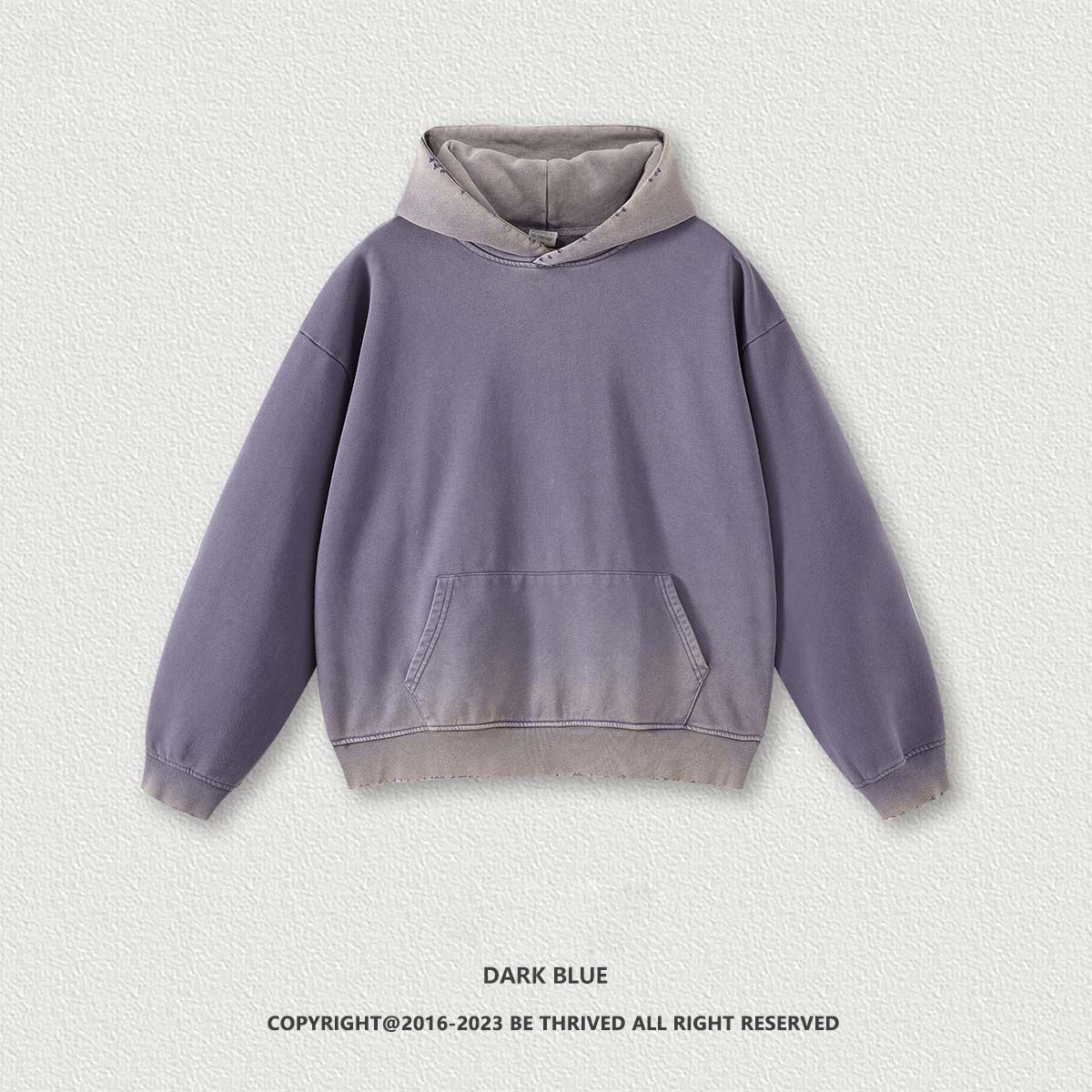 W0151 455sgm American fashion brand heavy washed waste soil short sweatshirt men's loose casual hoodie