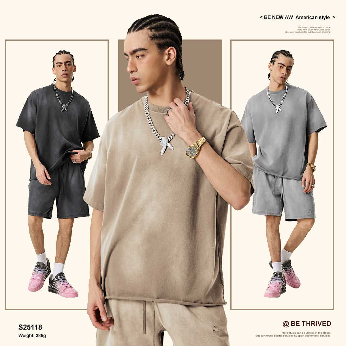 S25118 Aicd washed t shirts