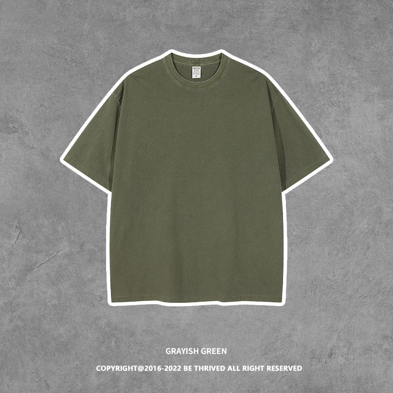 HG1120 Custom LOGO Plain Men's T-shirt Heavy 200gsm Cotton Printed Oversized Tshirts
