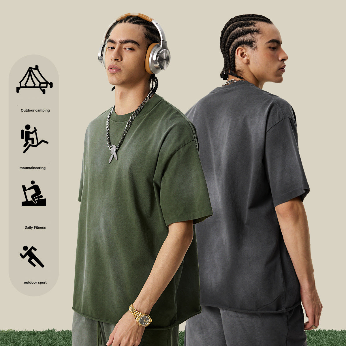 S25118 Aicd washed t shirts