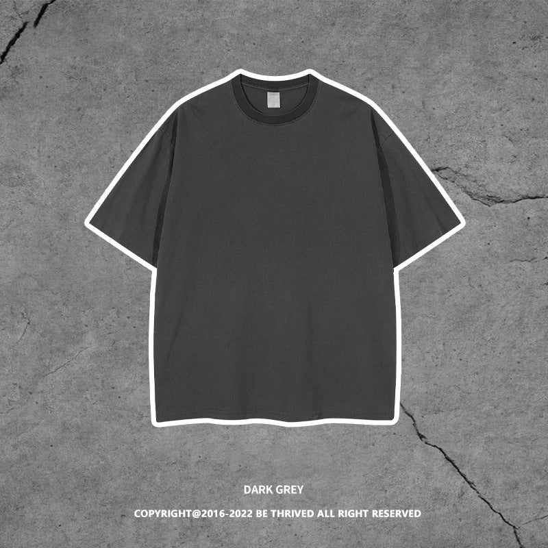 HG1120 Custom LOGO Plain Men's T-shirt Heavy 200gsm Cotton Printed Oversized Tshirts