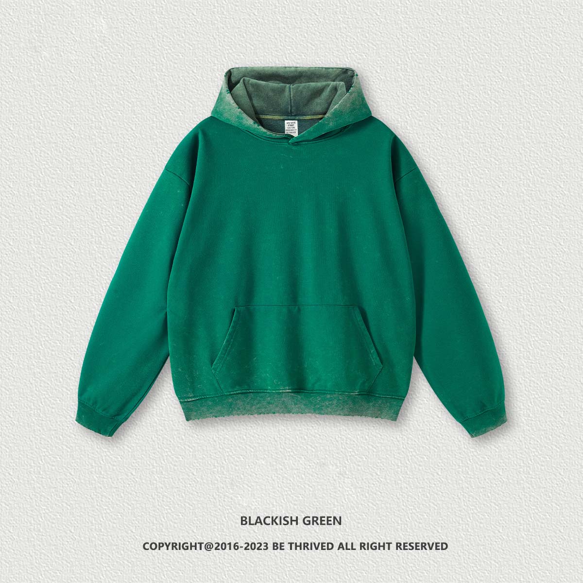 W0151 455sgm American fashion brand heavy washed waste soil short sweatshirt men's loose casual hoodie