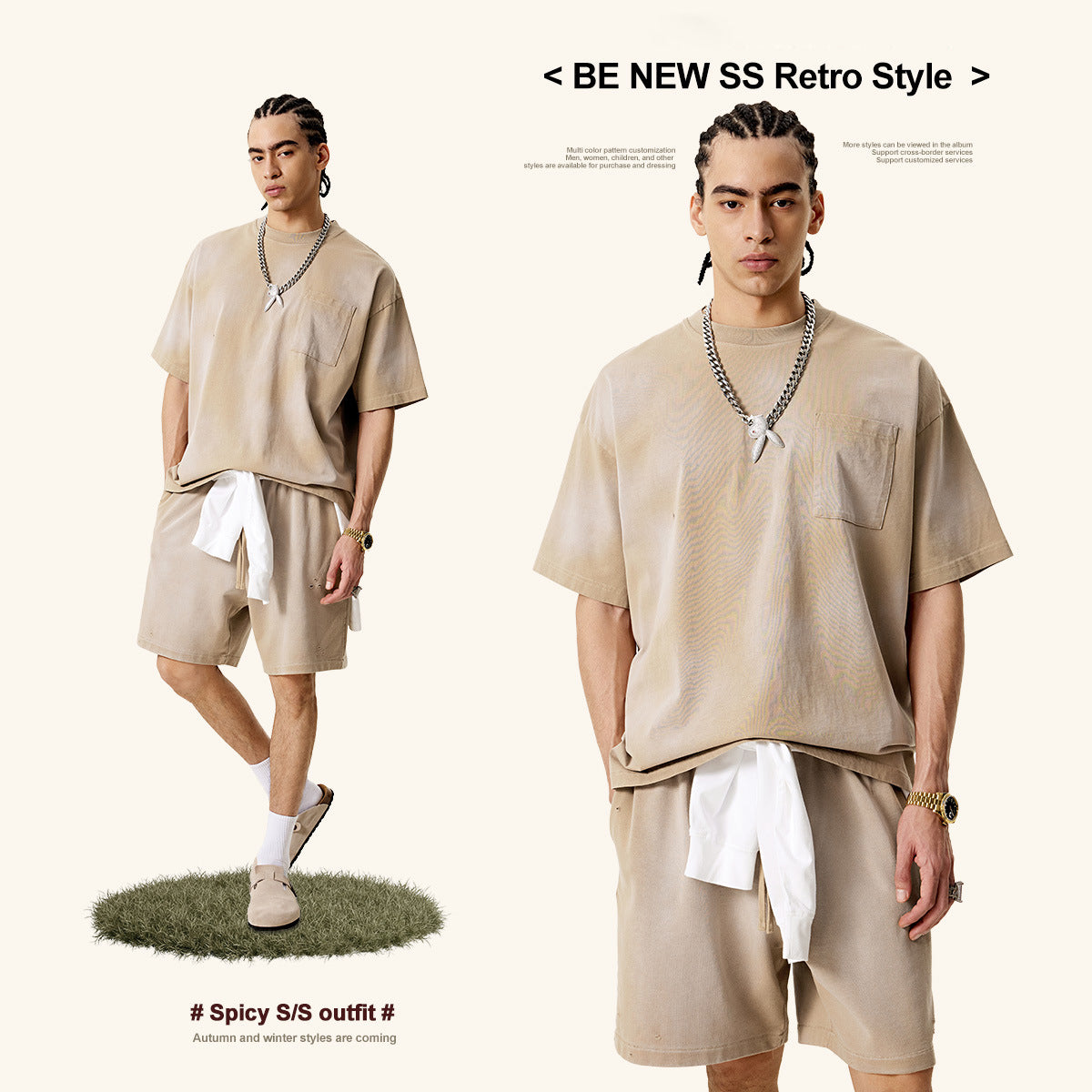 S2505 pocket T shirts+K2592 shorts