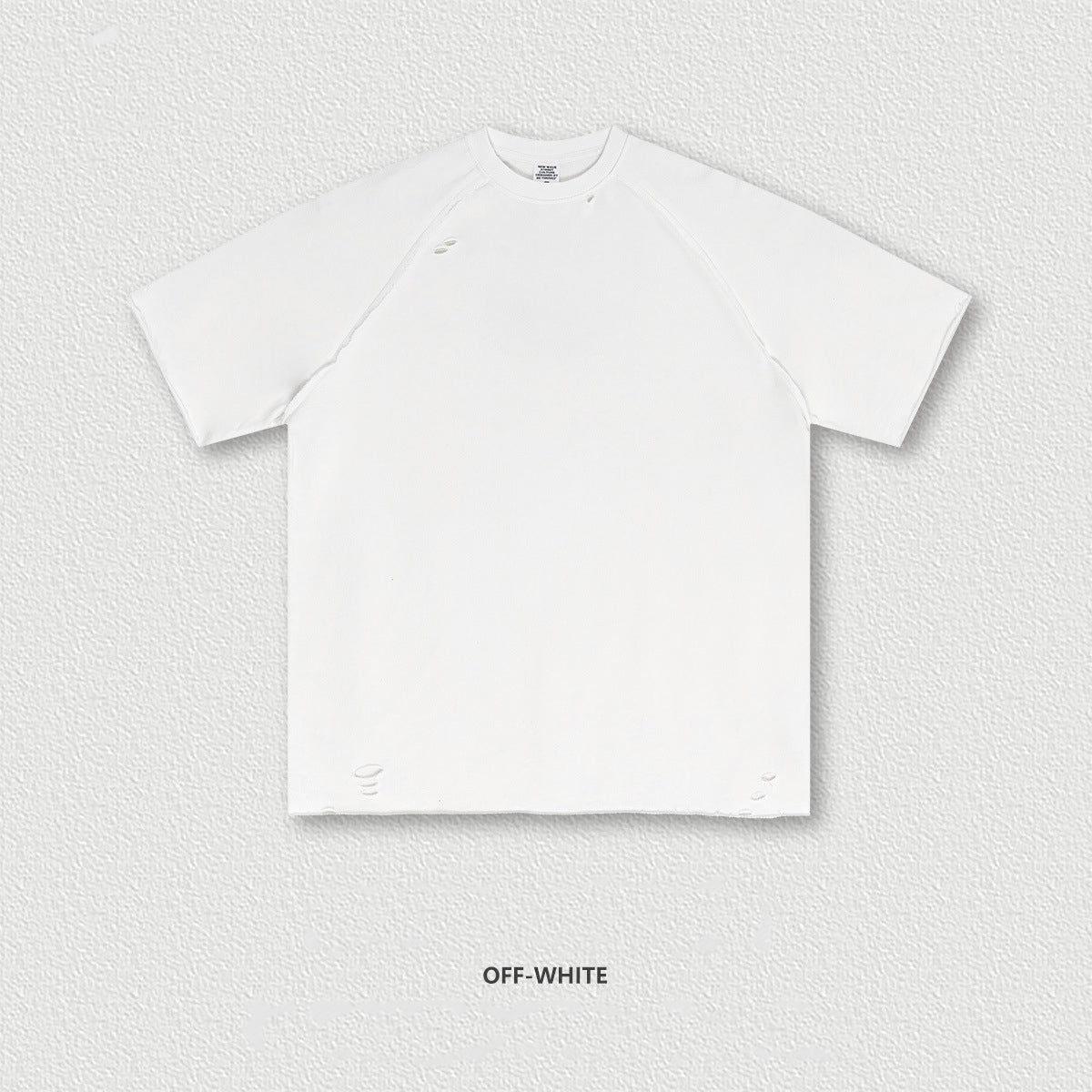 S1701 330gsm Wash Water Loose Edeg Cut Raglan Sleeve tee
