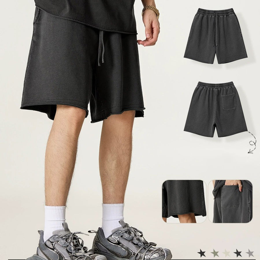 K2593 shorts + S2591  acid washed Reverse-neck T-shirt