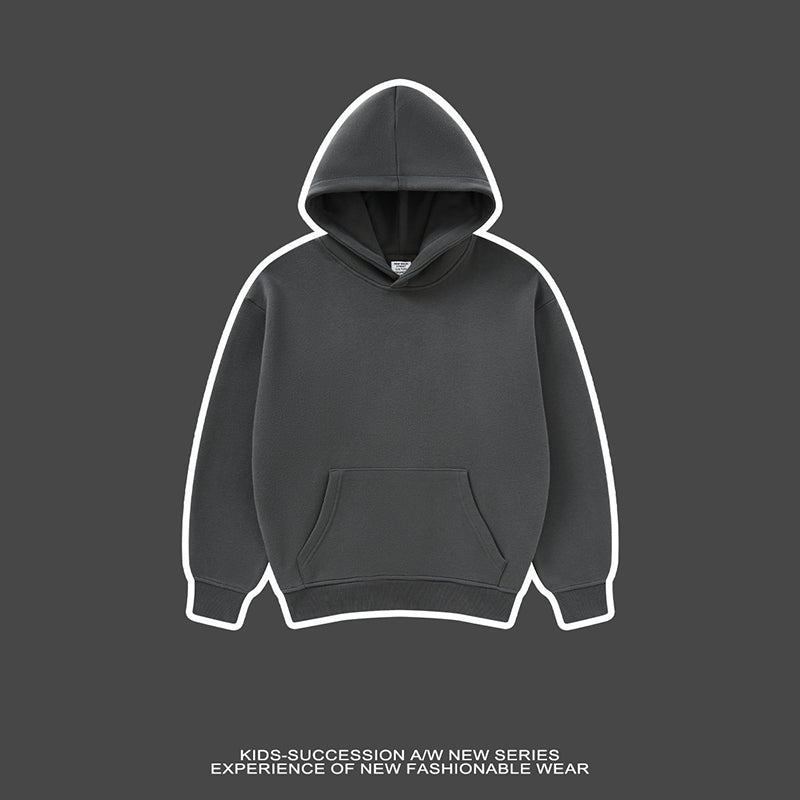T058 Dopamine solid color heavy fleece children's suit top CuHK hoodie hoodie