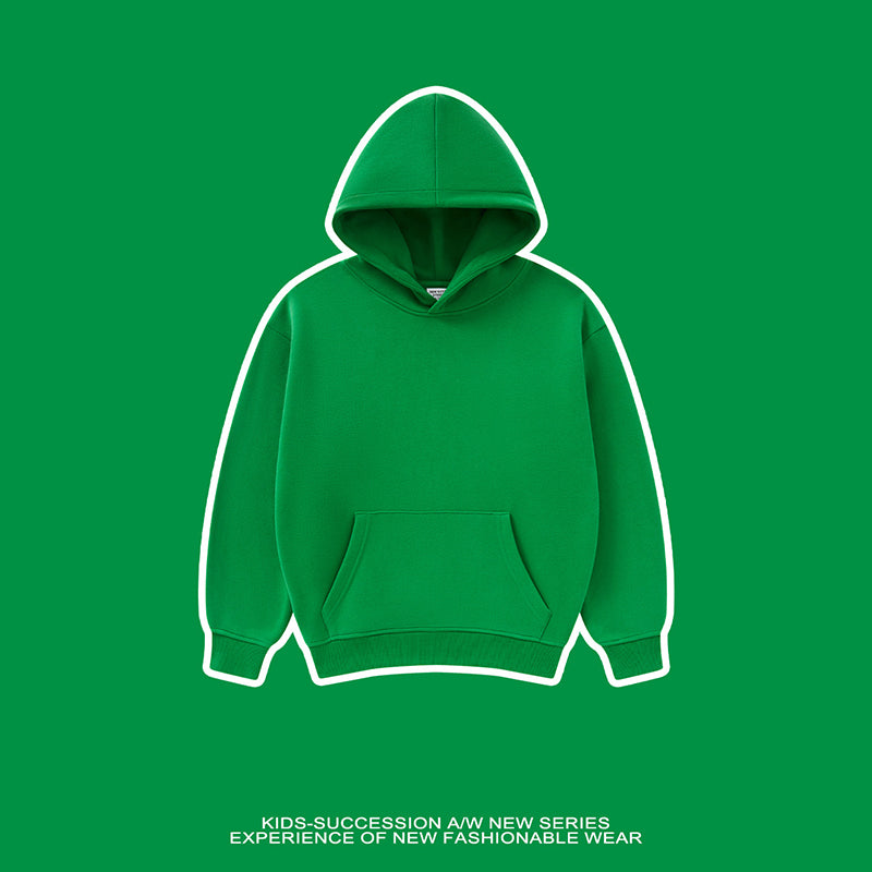 T058 Dopamine solid color heavy fleece children's suit top CuHK hoodie hoodie