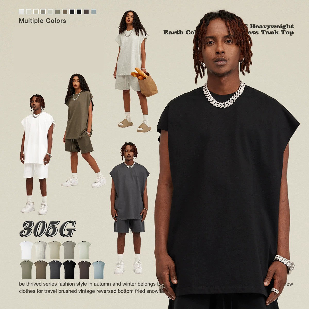 S1501 305G  FOG Sleeveless Tank TopS